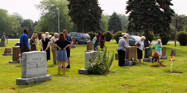 At the Pardoville Cemetery